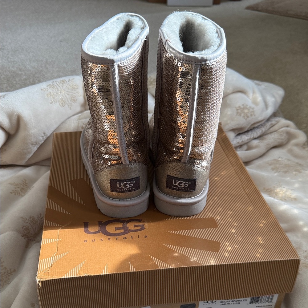 UGG Gold Sequin Winter Boots - Picture 3 of 6